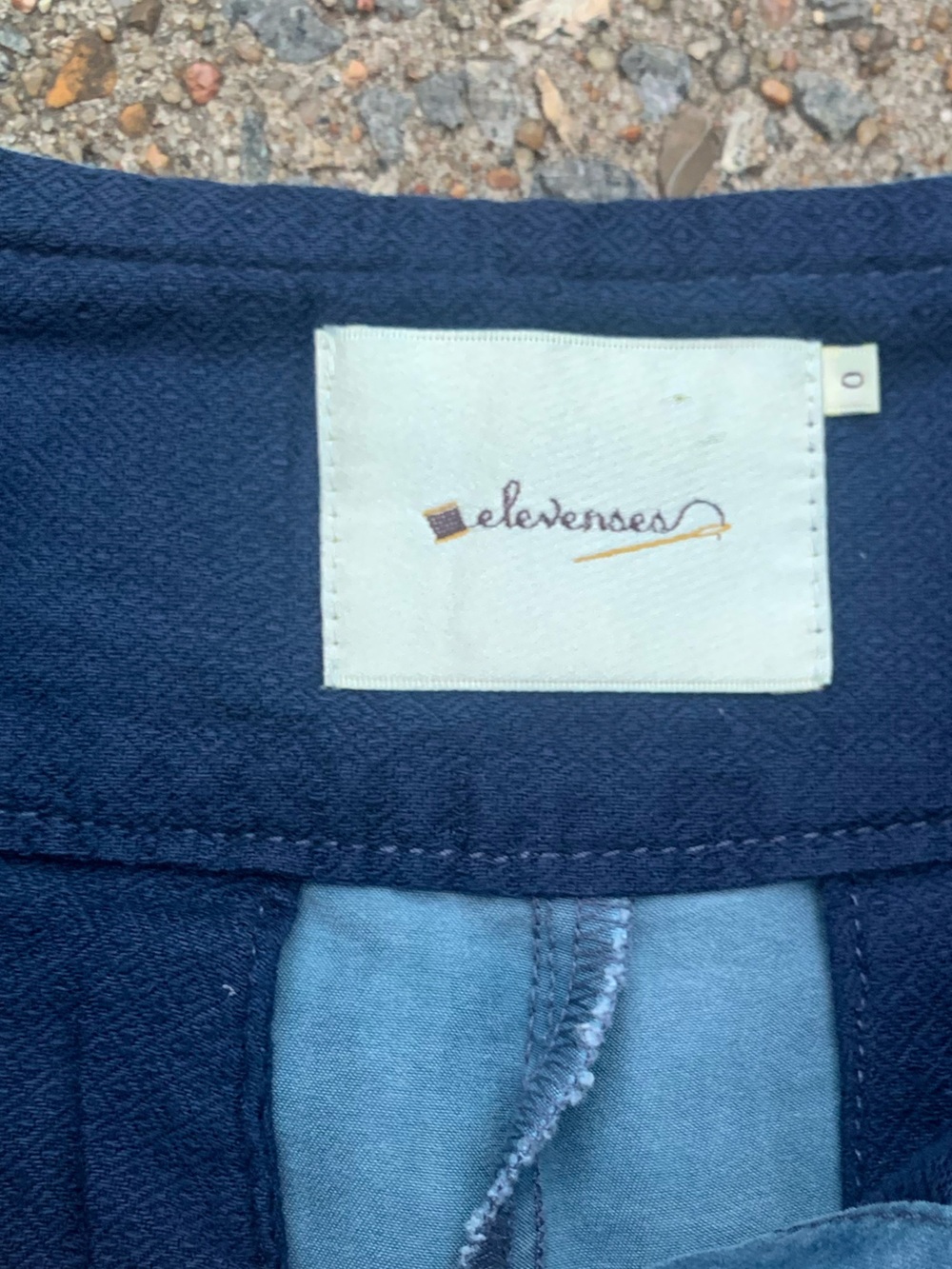 Elevenses Anthropologie Blue Chambray Sailor Wide Leg Trousers - Picture 5 of 6